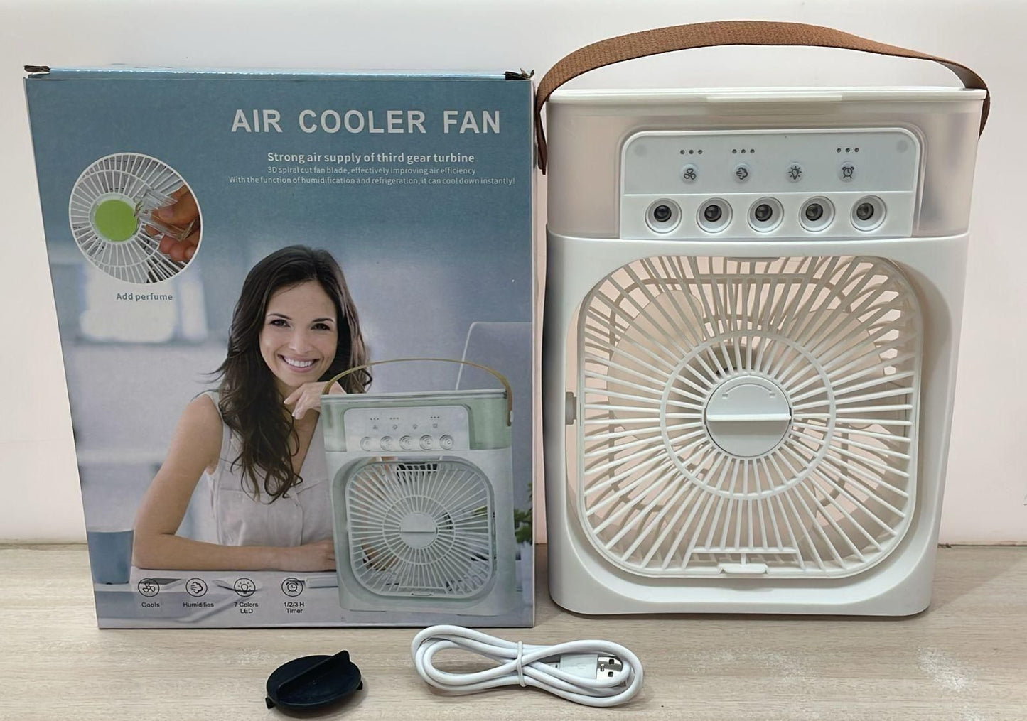 Rechargeable Air Conditioner with Fast Cooling, 3 Speeds, USB Compatibility (Mini AC)