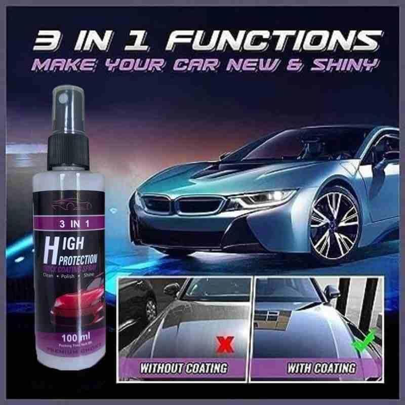 3-in-1 Car Shine Spray – Ceramic Coating, Wax & Polish in One